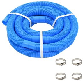 Tubo Flessibile Per Piscina Con Morsetti Blu 38 Mm 6 M /