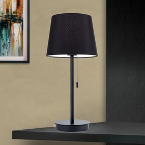 Orion LA 4-1205/1 - Lampada da tavolo con porta USB LUDWIG 1xE27/40W/230V nero