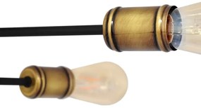 Lampadario a plafone CAMBRIDGE 6xE27/20W/230V nero/oro