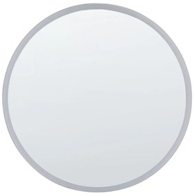 Specchio da parete LED argento ø 79 cm DEAUVILLE Beliani