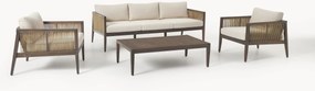 Salotto da giardino in legno di acacia Travis, set da 4