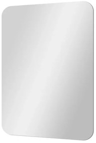 Specchio bagno 60x90 cm con angoli stondati e installazione reversibile