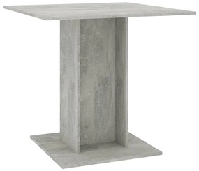 Tavolo da Pranzo Grigio Cemento 80x80x75 cm Legno Multistrato