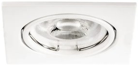 Faretto da incasso 1xGU10/MR16/10W/230V 9x9 cm bianco