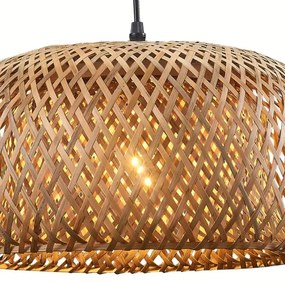 Lampadario a sospensione con filo KORFU 1xE27/20W/230V diametro 38 cm bambù