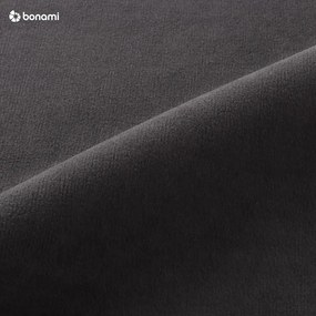 Divano letto angolare in velluto grigio scuro (angolo sinistro) Sweet Harmony - Miuform