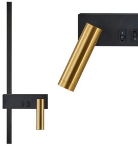 Lampada da parete APP1439-W RIGHT BLACK  GOLD