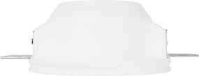 Portafaretto Rotondo Ø120x60mm GU10 in Gesso Pitturabile con Vetro