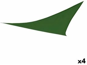 Vele parasole Aktive Triangolare Verde 500 x 0,5 x 500 cm (4 Unità)