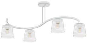 Lampadario a plafone LUCEA 4xE27/15W/230V bianco