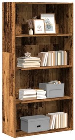 Libreria Legno Antico 80x30x152 Cm İn Legno Multistrato /