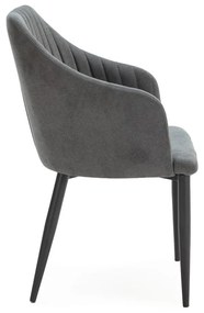 Set di sedie da pranzo grigio scuro in imbottito 2 pz Nadi – Marckeric