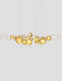 Puppet ring sospensione 15 ambra trasparente oro satinato 15 luci a...