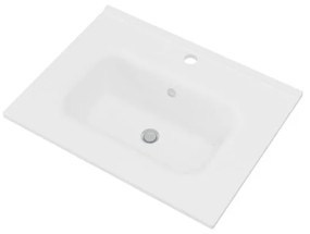 Lavabo da incasso con bordo a vista rettangolare Cielo L 60 x H 14 x P 46 cm in ceramica bianco