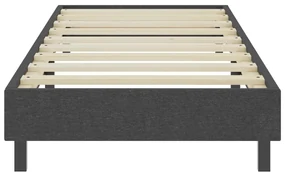 Letto a molle grigio in tessuto 90x200 cm