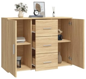 Credenza rovere sonoma 91x29,5x65 cm in legno multistrato