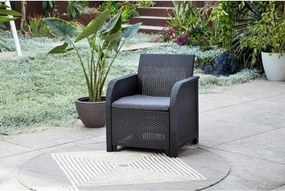 Salotto Da Esterno In Resina Con Tavolino Contenitore Rosalie Keter Graphite