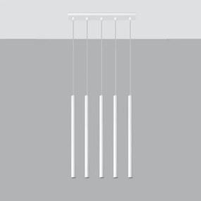 Sollux SL.0468 - Lampadario a sospensione con filo PASTELO 5xG9/8W/230V bianco