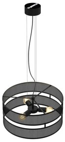 Lampadario a sospensione con filo GLUM 3xE27/60W/230V nero