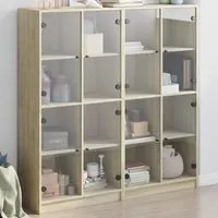 Libreria Ante Rovere Sonoma 136x37x142 cm in Legno Multistrato 3206519