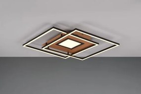 Palfoniera via led 2 quadrati metallo nero 620710380