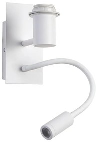 Brilagi - LED Lampada flessibile da muro NUBILA 1xE27/25W/230V + LED/3W bianco