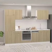 Set Armadi da Cucina 7 pz Rovere Sonoma in Truciolato 3067634