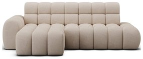 Divano angolare beige allungabile (con penisola a sinistra/con chaise lounge) Ceedro – ELTAP