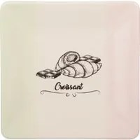 Piatto quadrato croissant 25x25 cm in terracotta Cake