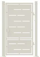 Cancello in ferro, apertura centrale, L 104.5 x 180 cm, di colore bianco