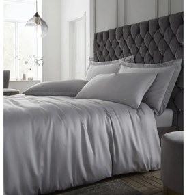 Biancheria grigia per letto matrimoniale 200x200 cm Silky Soft - Catherine Lansfield
