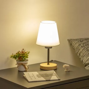 Brilagi - Lampada da tavolo NUBILA WOOD 1xE27/25W/230V quercia/bianco