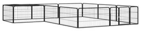 Box Cani 12 Pannelli Nero 100x50 Cm Acciaio Verniciato Polvere /