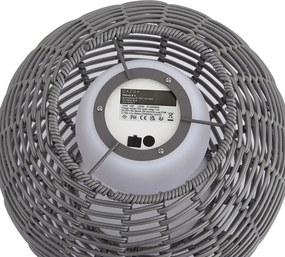 Lampada da tavolo da esterno grigio scuro 30 cm con LED ricaricabile con USB-C IP44 - Oli