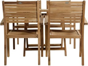 Sedia da esterno di colore naturale in legno massiccio Sunderland – Hartman