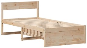 Letto senza materasso 90x190 cm in legno massello di pino
