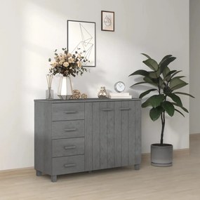 Credenza hamar grigio scuro 113x40x80 cm legno massello di pino