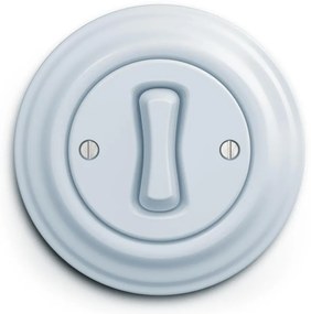 Kliklap - Interruttore incrociatore in stile retrò con cornice n. 7, blu
