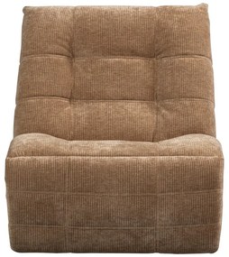 Poltrona da relax marrone chiaro reclinabile con rivestimento in velluto a coste Hein – WOOOD