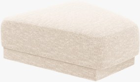 Pouf modulare angolare Miley in tessuto strutturato – L88 cm