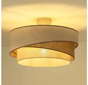 Duolla - Lampadario a plafone KOBO 1xE27/15W/230V diametro 45 cm beige/marrone/bianco