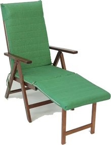 Poltrona Salento con prolunga poggiapiedi reclinabile e richiudibile Verde