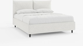 ZAYRON letto imbottito con vano contenitore e morbidi cuscini regolabili - design moderno in tessuto certificato Oeko-Tex®