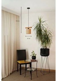 Brilagi - Lampadario a sospensione con filo FOREST 1xE27/15W/230V pino/marrone/nero