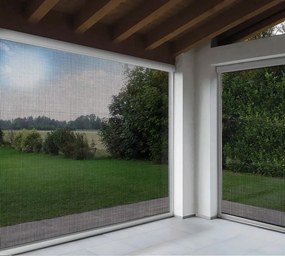 Zanzariera avvolgibile Maxyma con rete Sun Screen per terrazza L 300 x H 170 cm bianco