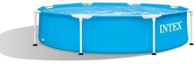 Intex - 28205NP – Piscina Fuori Terra Metal Frame Rotonda, 1828 l, Acciaio e pvc, Azzurro, 244x51 cm