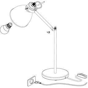 Eglo 49469 - Lampada da tavolo PRIDDY 1xE27/40W/230V