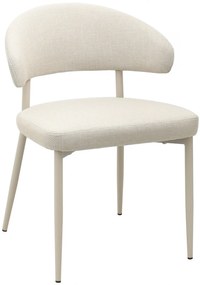 IRIS Beige (tessuto Basel 24)/telaio beige-grigio (Cashmere) - MODERNA SEDIA IMBOTTITA PER SALONE /SOGGIORNO IN STILE BOHO