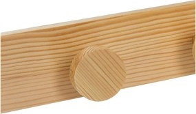 Attaccapanni da parete di colore naturale in pino massiccio 40 cm Anillos – Casa Selección
