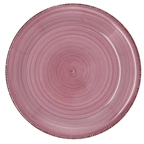 Piatto da Dolce Quid Vita Peoni Ceramica Rosa 19 cm (12 Unità)